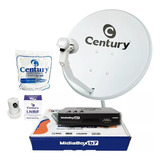 Kit Century Antena Parabólica Ku Midia 60cm Box Midiabox 5g