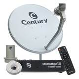 Kit Century Midiabox Receptor Digital Antena Lnbf Ku Cabo