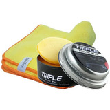 Kit Cera De Carnaúba Triple Paste Wax 300g Toalha Aplicador