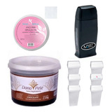 Kit Cera Donapele Aquecedor Roll on 6 Refil Rolo Tnt