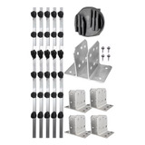 Kit Cerca 5 Big Haste 25mm 1 M 6 Isoladores 5 Suporte Sapata