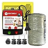 Kit Cerca Elétrica Rural Eletrificador Sentinela - Fio 250m - Isolador -Fio Enrolado-