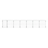 Kit Cercado Delimitador 82cm Altura Com Portão Para Cães 4 72m Cor Branco