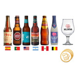Kit Cervejas Especiais P Presente Vários Países Com Taça