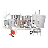 Kit Cervejeiro 40l Fogareiro 8c C borda Moedor Disco