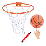 Kit Cesta De Basquete Robusto Bola Tamanho Oficial Bomba