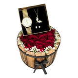 Kit Cesta De Presentes Com Flores Artificiais Para Namorada