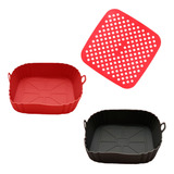 Kit Cesto De Silicone Fritadeira Airfryer E Forro Protetor