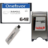 Kit Cf 64mb Onefavor + Leitor Usb 2.0 + Adaptador Pcmcia 