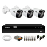 Kit Cftv 3 Câmeras Intelbras 1120b 720p Dvr Multi Hd 1104
