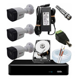 Kit Cftv 3 Cameras Segurança 1080n