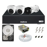 Kit Cftv 3 Câmeras Segurança Intelbras