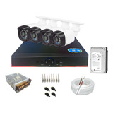Kit Cftv 4 Câmeras Full Hd 2mp Dvr 04 Canais 1080p 6x1