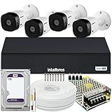 Kit Cftv 4 Cameras Full Hd Dvr Intelbras 3004C 1TB WD Purple