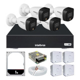 Kit Cftv 4 Câmeras Intelbras Full Color Dvr 8 Canais Hd 1 Tb