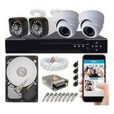 Kit Cftv 4 Câmeras Segurança Com Gravador Dvr Stand Alone