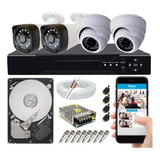 Kit Cftv 4 Câmeras Segurança Hd