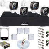 Kit Cftv 4 Câmeras Segurança Infra 720p Dvr 4ch Intelbras