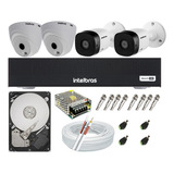 Kit Cftv 4 Câmeras Segurança Intelbras Hdcvi E Dvr Mhdx 1104