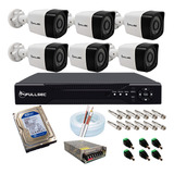 Kit Cftv 6 Câmeras Bullet Infra Dvr 8 Canais Com Hd 320gb