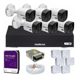 Kit Cftv 6 Cameras Intelbras Infravermelho Hd Purple 1tb