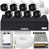 Kit Cftv 8 Cameras 1080p Dvr Intelbras 3008C 2TB WD Purple