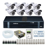 Kit Cftv 8 Câmeras Infra Dvr 16 Ch 1116 Intelbras E Hd 1tb