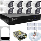 Kit Cftv 8 Cameras Segurança Full Color Jl Protec 1080p 2mp