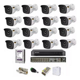 Kit Cftv Dvr Hikvision 16 Ch 16 Cameras Full Hd 1tera