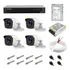 Kit Cftv Hikvision Dvr 4ch 4 Câmera Bullet Hd Alta Resolução Cor Branco