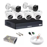 Kit Cftv Intelbras C 6 Câmeras Infra Dvr 8 Canais Mhdx 1108
