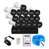 Kit Cftv Ip 16 Câmeras Vip 1230 Dvr Intelbras 3316 Poe
