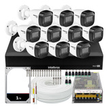 Kit Cftv Monitoramento 10 Cameras Intelbras