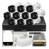 Kit Cftv Monitoramento 10 Cameras Multi Hd Dvr 1116c 1 Tera