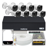 Kit Cftv Monitoramento 8 Cameras Intelbras