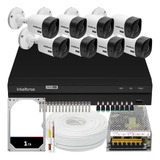 Kit Cftv Monitoramento 8 Cameras Intelbras
