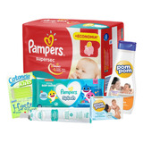 Kit Chá De Bebe Fraldas Lenços Umedecidos Shampoo E Sabonete