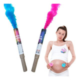 Kit Chá De Revelação Bastão Fumaça Colorida 20mm Azul E Rosa
