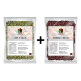 Kit Chá Verde 500g   Hibisco Flor 500g Promoção