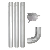 Kit Chaminé Fogão A Lenha Inox No 1 110mm 6 Peças