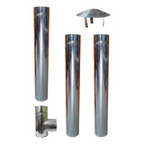 Kit Chaminé Fogao Lenha 115 Ou 110 Mm Cotovelo Curto