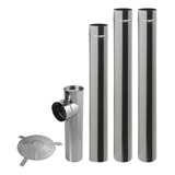 Kit Chaminé Inox Para Fogão A Lenha 110mm Zatti