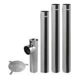 Kit Chaminé Inox Para Fogão A Lenha 115mm Zatti