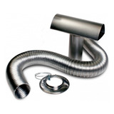 Kit Chaminé Tubo Alumínio P Aquecedor Gás 80 Mm 1 5m