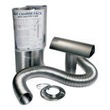 Kit Chaminé Tubo Alumínio P Aquecedor Gás 80 Mm 1 5m