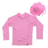 Kit Chapéu E Camiseta Infantil Proteção Solar Fps50 Uv 