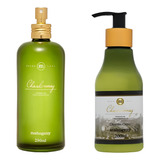 Kit Chardonnay Mahogany Perfume 250ml Oleo Em Creme 200ml