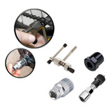 Kit Chave Bike Corrente Extrator Pedivela Movimento Central