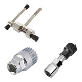 Kit Chave Bike Extrator Corrente Pedivela Movimento Central