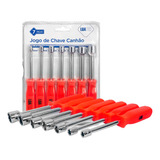 Kit Chave Canhão Com Jogo De 7 Peças